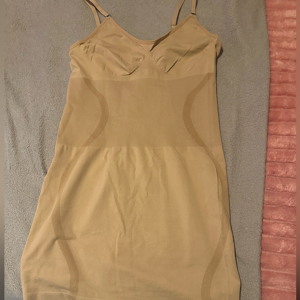 Tan Bodycon Slip Dress